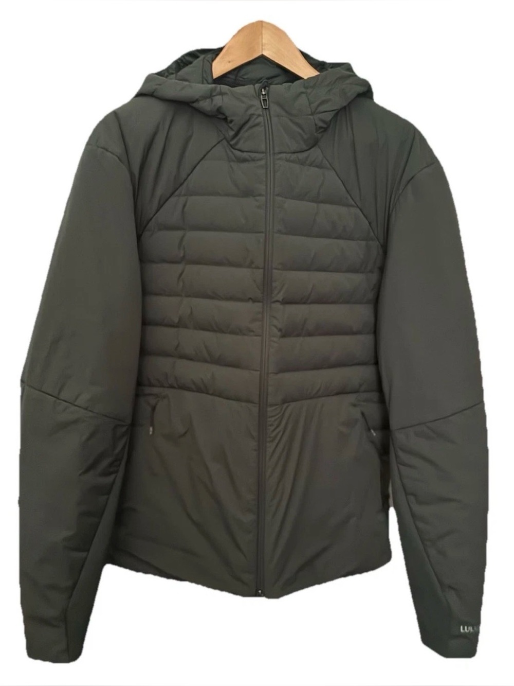 lululemon athletica Men's Hooded Quilted Puffer Jacket - Olive